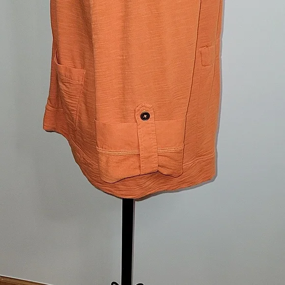 Zenergy by Chicos 2 pocket full zipper button up sleeve jacket womens size 2 - Picture 5 of 10